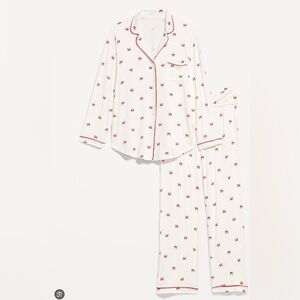 Maternity Pajama Set - Red Bows